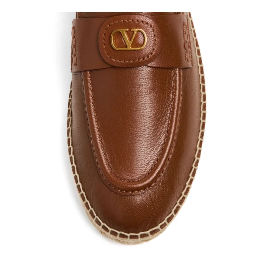 Valentino Garavani Leren Platte Schoenen met VLogo-Heren Espadrilles
