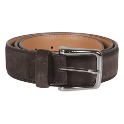Tod's Suède Riem met Zilveren Gesp-Heren Riemen