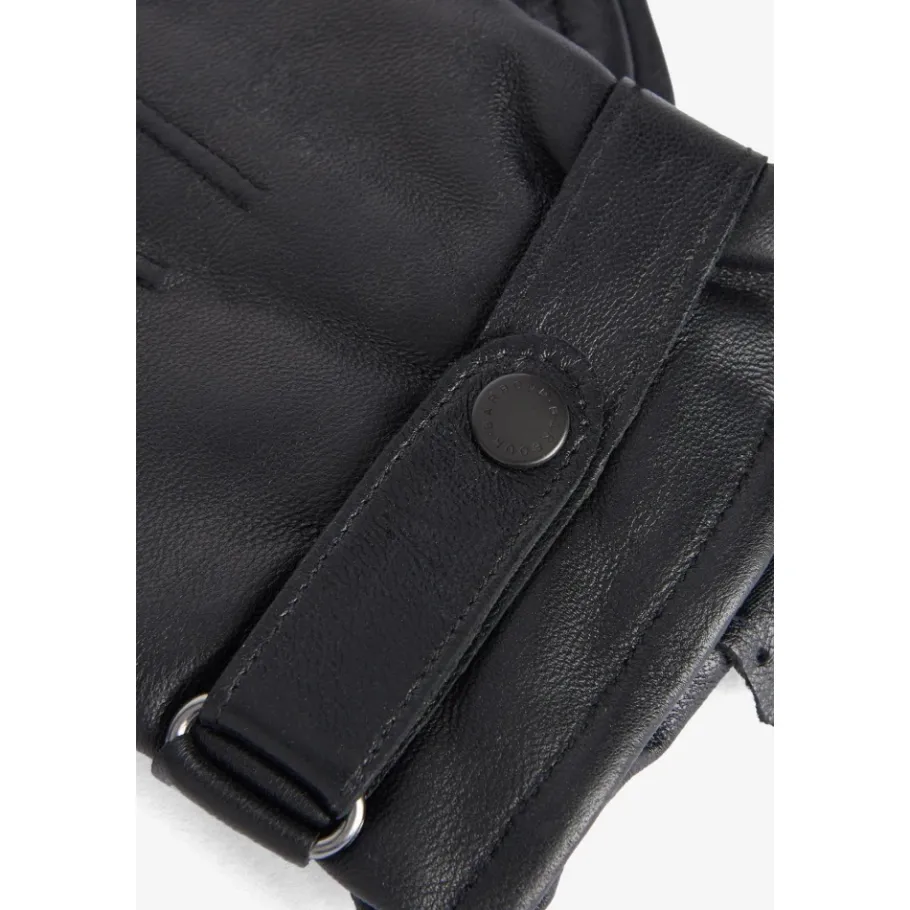 Barbour e Leren Handschoen Stikdetail-Heren Handschoenen