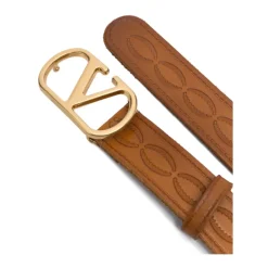 Valentino Garavani e leren riem met gespsluiting-Heren Riemen