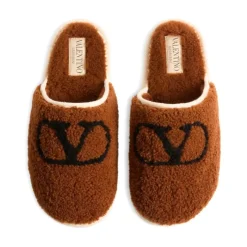 Valentino Garavani e leren sandalen met VLogo-detail-Heren Pantoffels