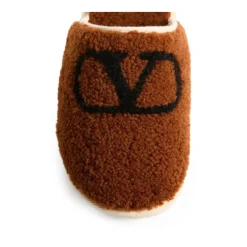 Valentino Garavani e leren sandalen met VLogo-detail-Heren Pantoffels