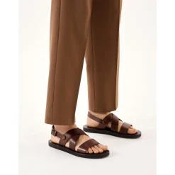 Kazar e leren sandalen op een rechte zool-Heren Sandalen