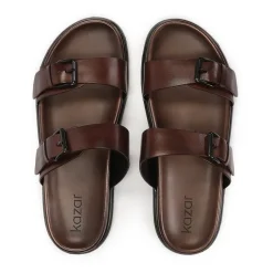 Kazar e leren slippers met twee verstelbare banden-Heren Slippers