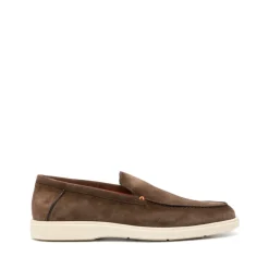 Santoni e Suède Amandelteen Loafers-Heren Instappers & Slip Ons