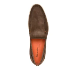 Santoni e Suède Amandelteen Loafers-Heren Instappers & Slip Ons