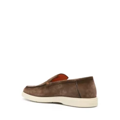 Santoni e Suède Amandelteen Loafers-Heren Instappers & Slip Ons