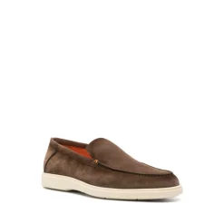 Santoni e Suède Amandelteen Loafers-Heren Instappers & Slip Ons