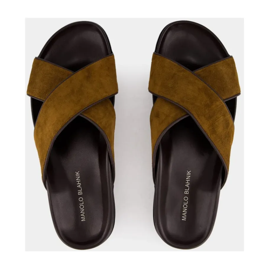 Manolo Blahnik e Suède Chiltern Sandalen-Heren Slippers