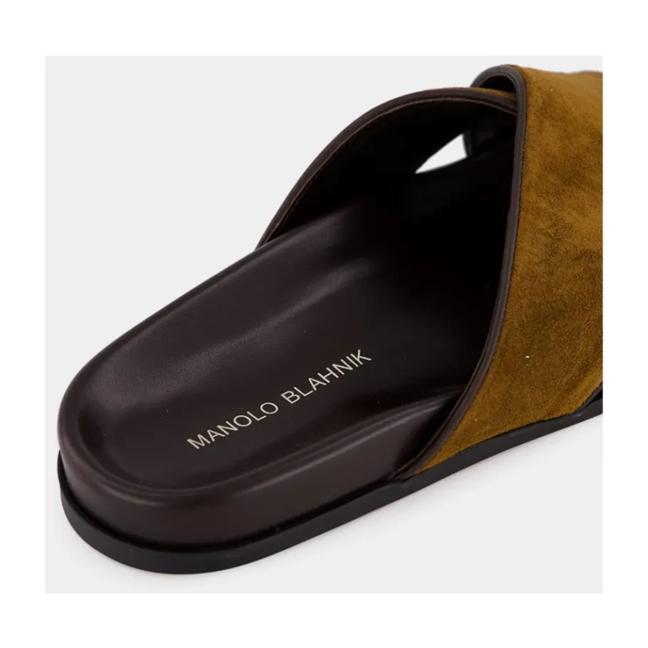 Manolo Blahnik e Suède Chiltern Sandalen-Heren Slippers