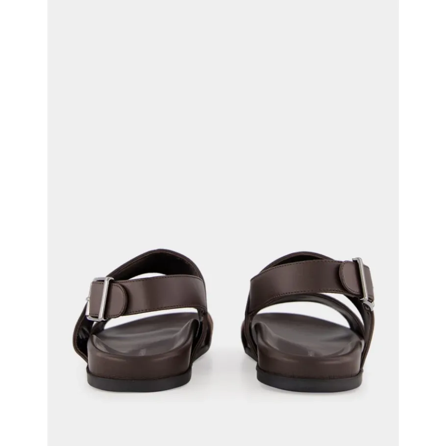 Manolo Blahnik e Suède Fussbett Sandalen-Heren Sandalen