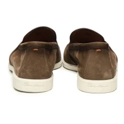 Santoni e Suède Platte Schoenen Klassieke Stijl-Heren Instappers & Slip Ons