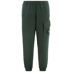 Stone Island Brushed Cotton Fleece Sweatpants-Heren Broeken