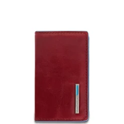 Piquadro Business card holder in leather-Heren Portefeuilles