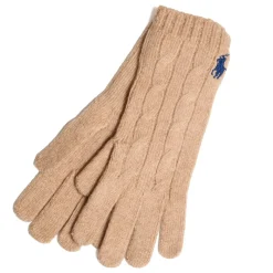 Polo Ralph Lauren Cable Wollen-Cashmere Handschoenen-Heren Handschoenen