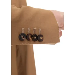 Tagliatore Camel Wol Zijde Slim Fit Jas-Heren Kostuums