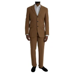 Prada Camel Wool Two-Button Suit-Heren Kostuums