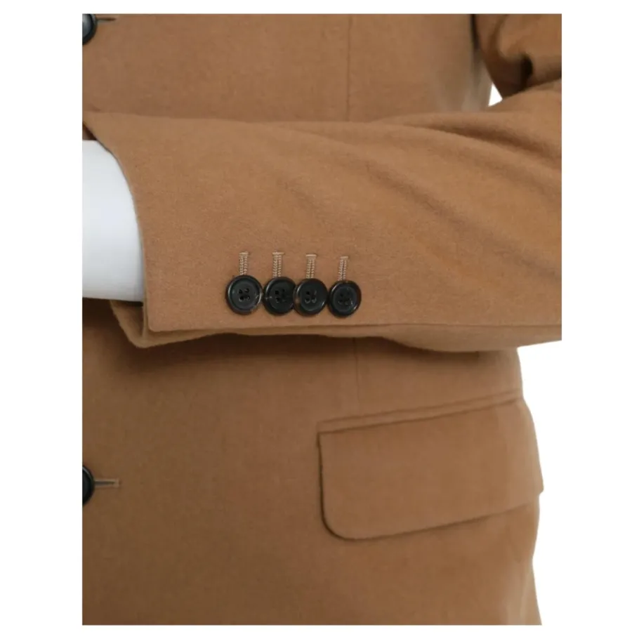 Prada Camel Wool Two-Button Suit-Heren Kostuums