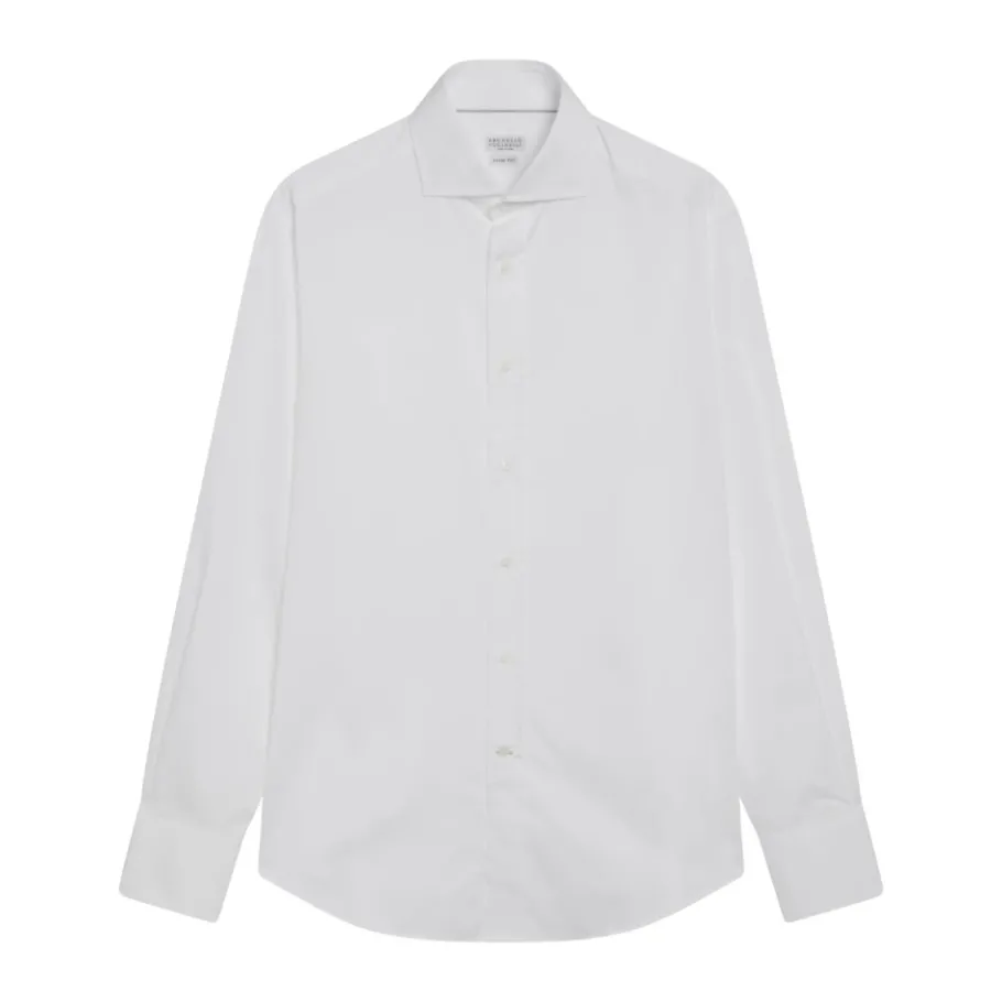 Brunello Cucinelli Camicia Slim Fit-Heren Overhemden