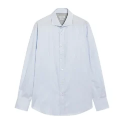 Brunello Cucinelli Camicia Slim Fit Twill Shirt-Heren Overhemden
