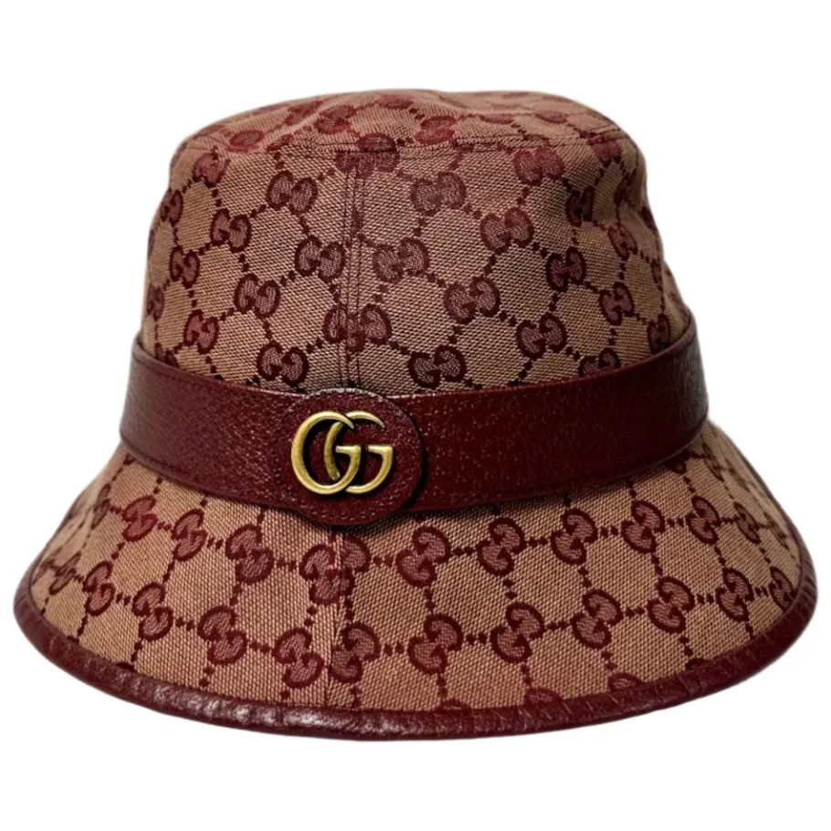 Gucci Canvas Bucket Hat Bourgondië-Heren Hoeden
