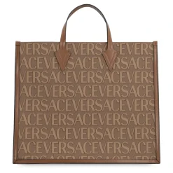 Versace Canvas en leren shopper-Heren Tassen