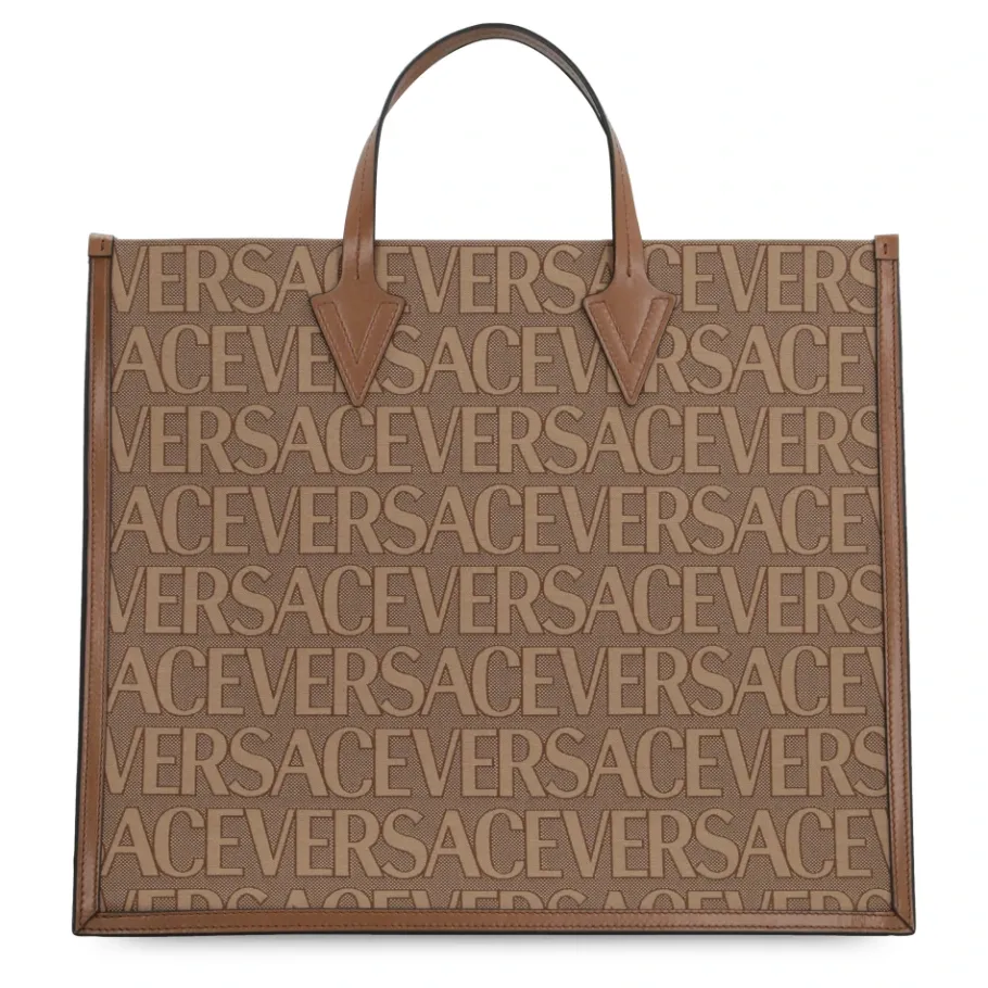 Versace Canvas en leren shopper-Heren Tassen