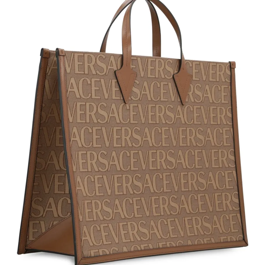 Versace Canvas en leren shopper-Heren Tassen