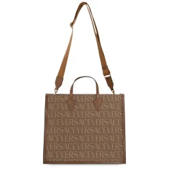 Versace Canvas en leren shopper-Heren Tassen