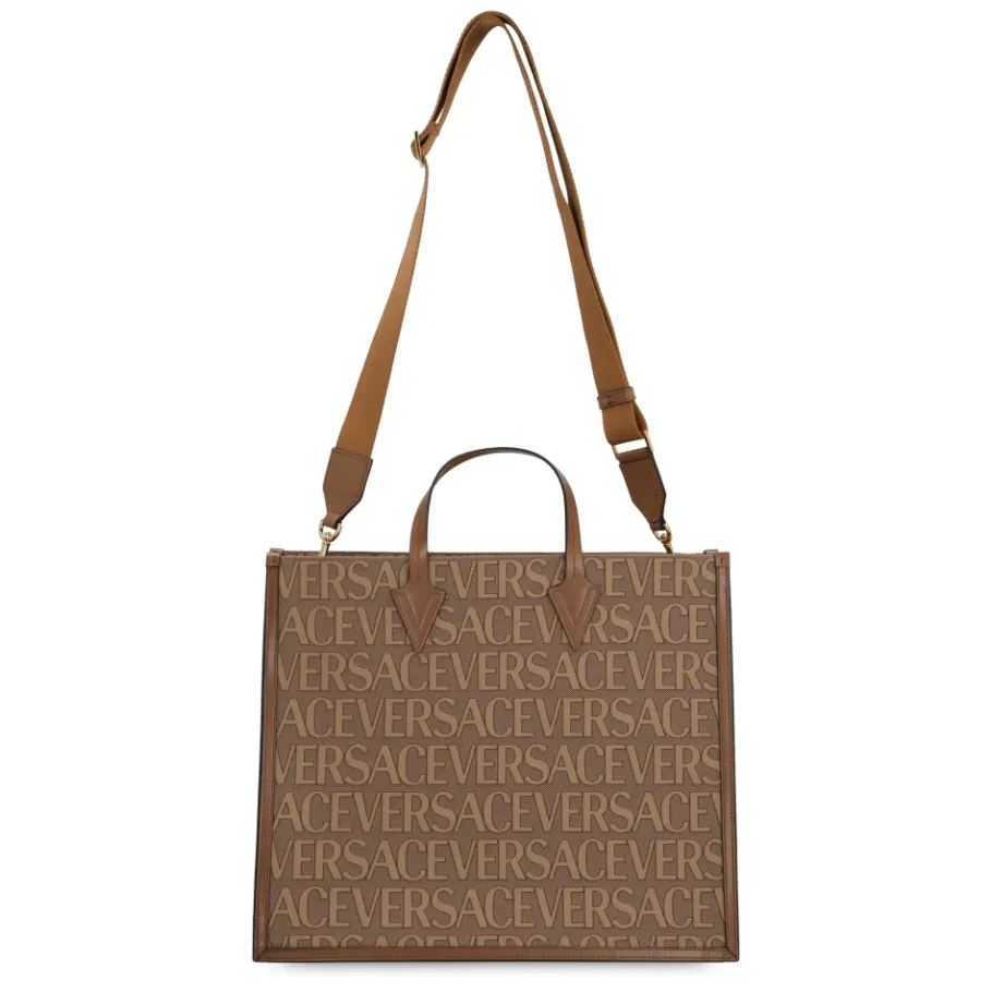 Versace Canvas en leren shopper-Heren Tassen