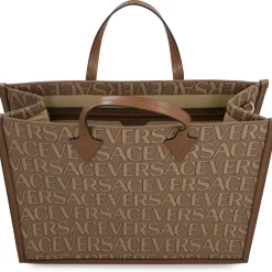 Versace Canvas en leren shopper-Heren Tassen