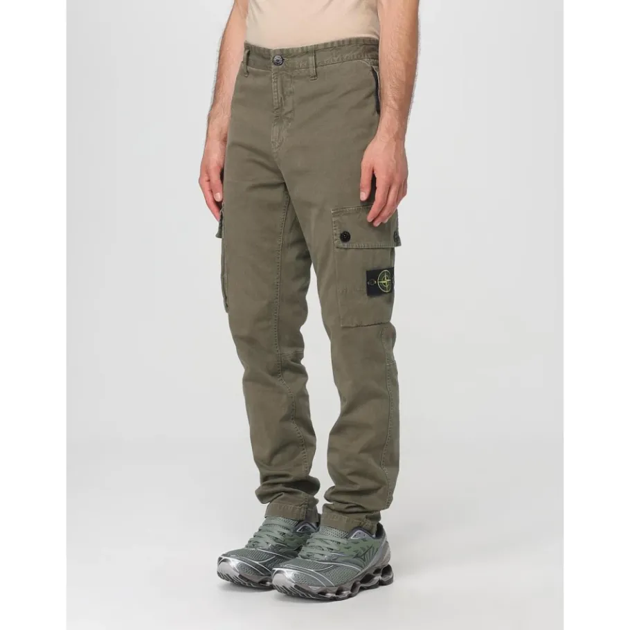 Stone Island Cargo broek met meerdere zakken-Heren Broeken