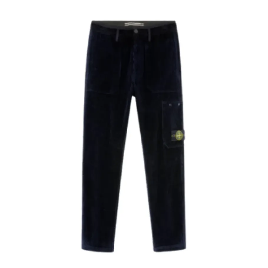 Stone Island Cargo Velvet Katoenen Broek-Heren Broeken