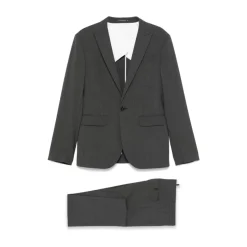 Dsquared2 Charcoal Pak met Centrale Split-Heren Kostuums