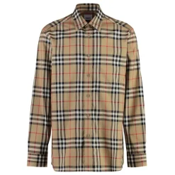 Burberry Check Print Cotton Shirt-Heren Overhemden