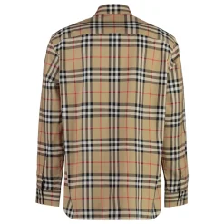 Burberry Check Print Cotton Shirt-Heren Overhemden