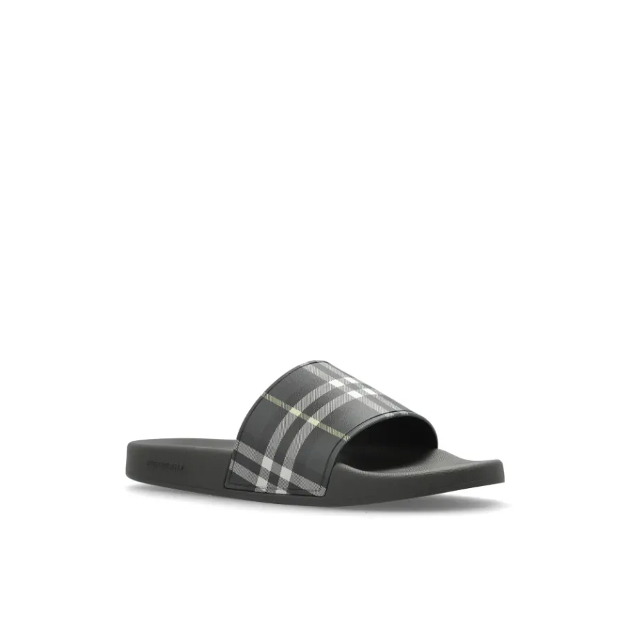 Burberry Check Slides-Heren Slippers