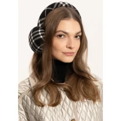 Burberry Check Wool Cashmere Oorwarmers-Heren Hoeden