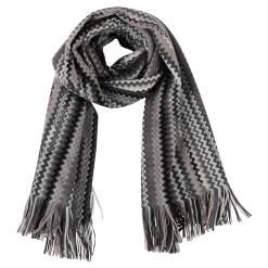 Missoni Chevron Sjaal met Franjes-Heren Sjaals