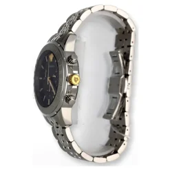 Versace Chronograaf Handtekening Staal Zwart Wijzerplaat Horloge-Heren Horloges