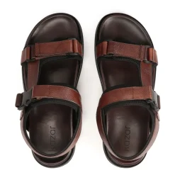 Kazar Comfortabele leren sandalen in e kleur-Heren Sandalen