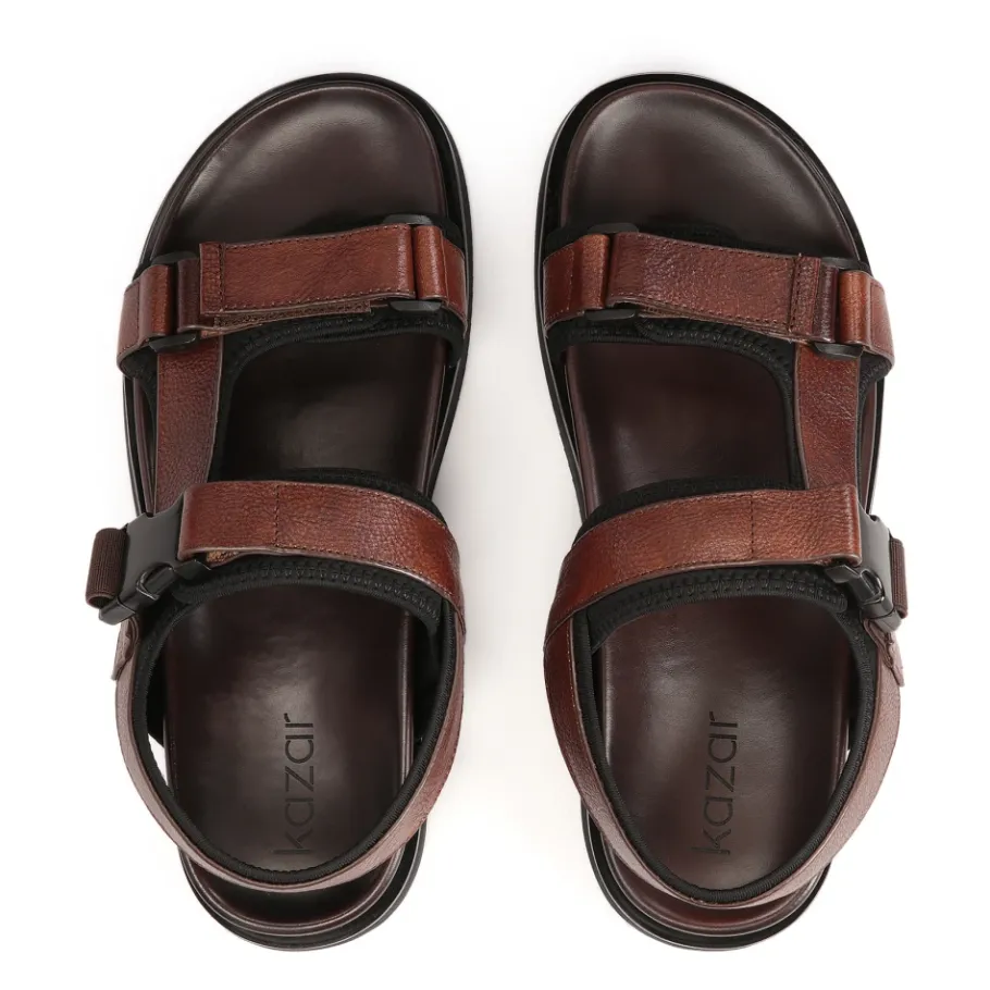 Kazar Comfortabele leren sandalen in e kleur-Heren Sandalen