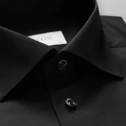 Eton Contemporary Black Signature Twill Shirt-Heren Overhemden