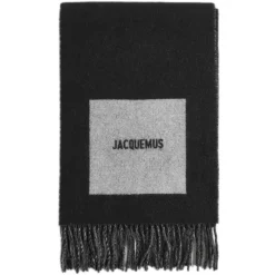 Jacquemus Contrasterende Cirkel en Vierkant Kunst Sjaal-Heren Sjaals