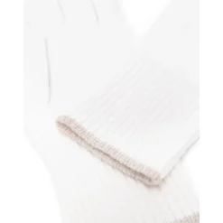 Brunello Cucinelli Contrasterende Kasjmier Handschoenen met Bies-Heren Handschoenen