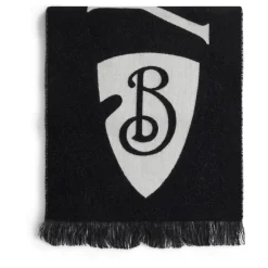 Burberry Contrasterende Logo Franje Omkeerbare Wol Sjaal-Heren Sjaals