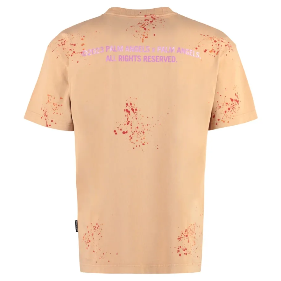 Palm Angels Cotton Crew-Neck T-Shirt-Heren Shirts