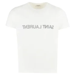 Saint Laurent Cotton Crew-Neck T-Shirt-Heren Shirts