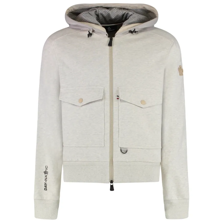 Moncler Cotton Full Zip Hoodie-Heren Truien & Vesten