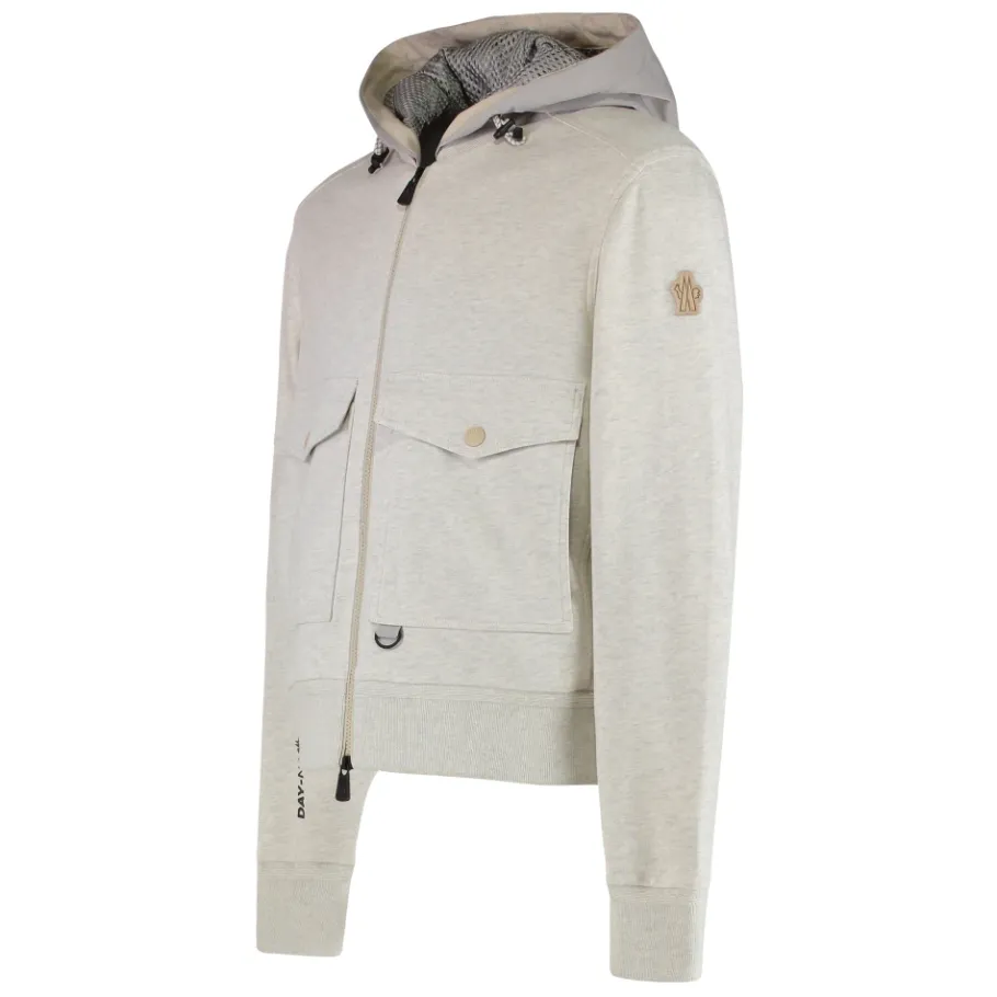 Moncler Cotton Full Zip Hoodie-Heren Truien & Vesten
